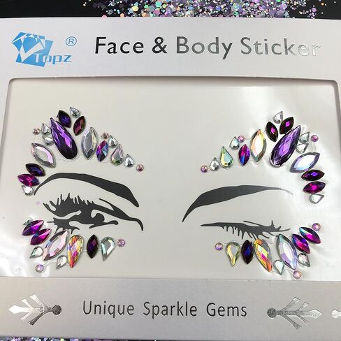 glow in the dark body gems halloween rave face jewels festival face gems sticker temporary tattoo body jewels sticker for halloween make up party in Saudi Arabia