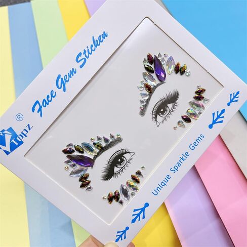glow in the dark body gems halloween rave face jewels festival face gems sticker temporary tattoo body jewels sticker for halloween make up party in Saudi Arabia