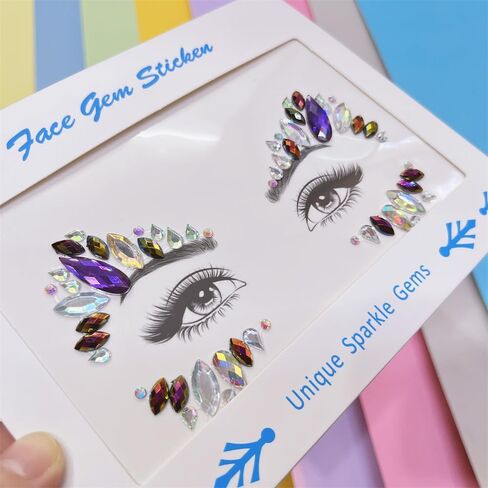glow in the dark body gems halloween rave face jewels festival face gems sticker temporary tattoo body jewels sticker for halloween make up party in Saudi Arabia