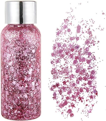 Body Glitter Gel Nail Hair Body Face Flash Eye Shadow Glitter Cream Chunky Glitter Mermaid Scale Sequins Festival Painting Decoration Makeup (Green) in Saudi Arabia