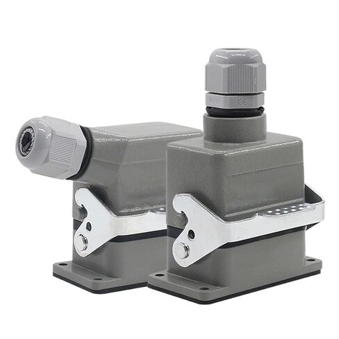 HDC-HE-06 Rectangular Heavy Duty Connector 6pins Aviation Socket Industrial Wire 16A 500V 1Pcs(Top line) in Saudi Arabia