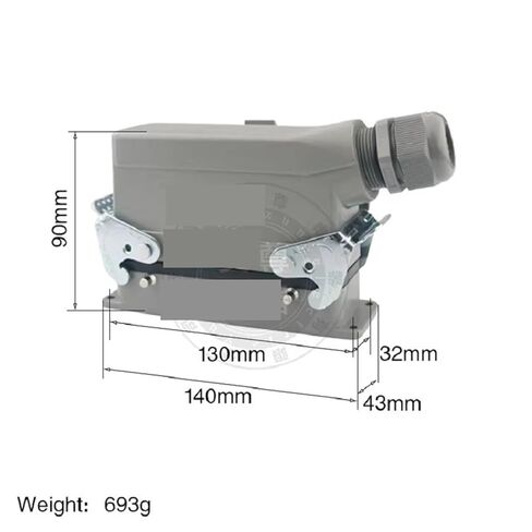 Heavy Duty Connector HDC-HE-024-B 24 Core Base Line Measure Double Current 16 A Voltage 500 V 1Pcs in Saudi Arabia
