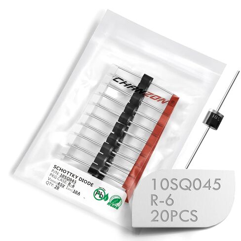 (عبوة من 20 قطعة) Chanzon 10SQ045 صمامات مقوم حاجز شوتكي 10A 45V R-6 محوري 10 أمبير 45 فولت in Saudi Arabia