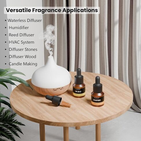 Aroma Diffuser Oil - Dubai - Inspired by Hotel Scent for Home Premium Fragrance Oil for Ultrasonic and Waterless Diffusers and Crafting - 15 mL, Glass Bottle with Dropper in Saudi Arabia