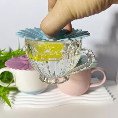 3pcs Sunflower Silicone Cup Sleeve Set - Multi-Functional Silicone Cup Lid, Sunflower Silicone Cup Cover (Multicolor,3) in Saudi Arabia