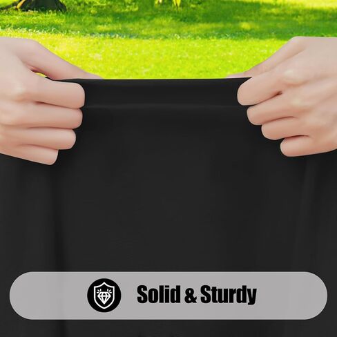 Smiry 6 قطع مستطيلة من مفرش طاولة النزهة، مفارش مائدة مرنة مقاومة للماء، غطاء طاولة مستطيل من البوليستر قابل للغسل للتخييم، داخلي وخارجي (أسود، 30 بوصة × 72 بوصة) in Kuwait