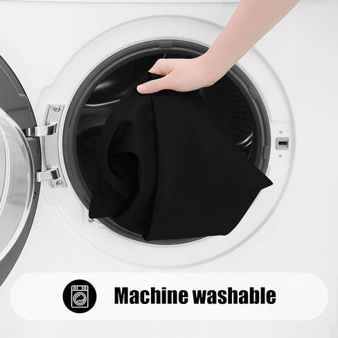 Smiry 6 قطع مستطيلة من مفرش طاولة النزهة، مفارش مائدة مرنة مقاومة للماء، غطاء طاولة مستطيل من البوليستر قابل للغسل للتخييم، داخلي وخارجي (أسود، 30 بوصة × 72 بوصة) in Kuwait