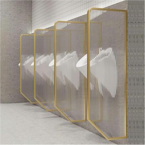 Tempered Glass Urinal Partition Divider with Stainless Steel Frame WallMounted Privacy Screen for Men's Restroom Ideal for Hotels & Public Bathrooms in Saudi Arabia