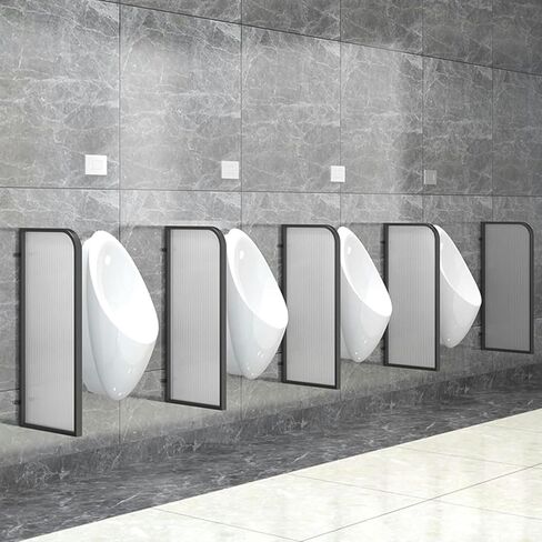 Bathroom Wall Divider Glass Screen Water Repellent Panel, Bathroom Partition Toilet Privacy Screen Tempered Glass Panel, Wall-Mounted Men Urinal Privacy Screen, for School/bar 90cm in Saudi Arabia