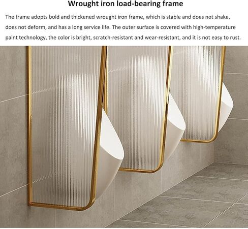 Wall Mounted Urinal Screen Partition Stainless Steel & Glass Privacy Divider for Men's Toilets Durable Urinal Protection Panel Ideal for Restroom Privacy Solutions in Saudi Arabia