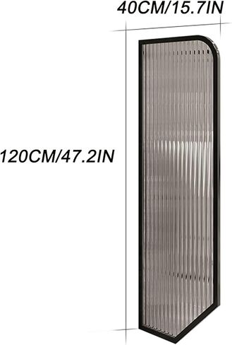 Urinal Partition, Restroom Partitions, Bathroom Partition, Bathroom Tempered Glass Screen Shower Enclosure Panels, with Stainless Steel Frame, Shopping Malls/Public Places, 120x40cm in Saudi Arabia