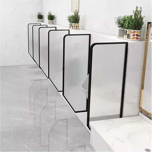 Men's Urinal Privacy Divider Tempered Glass Waterproof Baffle for Public Toilets in Hotels Schools Shopping Malls Durable Bathroom Partition for Enhanced Privacy in Saudi Arabia