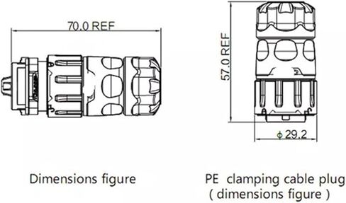 5 pin power signal industrial connector female waterproof IP67 M20 in Saudi Arabia
