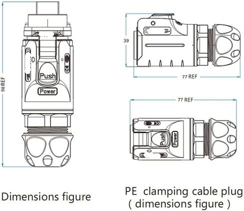 U 3.0 Male and Female Socket Connector with 20 Inch Cable Outdoor Waterproof IP67 in Saudi Arabia