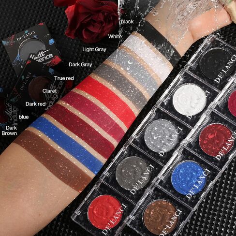 DE'LANCI Green Glitter Eyeshadow, Highly Pigmented Duochrome Eye Shadow, Intense Color Shifting Multichrome Green Eyeshadow for Blue Green Eyes, Waterproof Shimmer Eyeshadow, Talc Free & Travel Size in Saudi Arabia