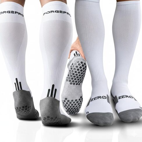 Soccer Grip Socks (2 pack) for Men and Women Non-Slip Athletic Conpression Socks. Pilates, Running in Saudi Arabia