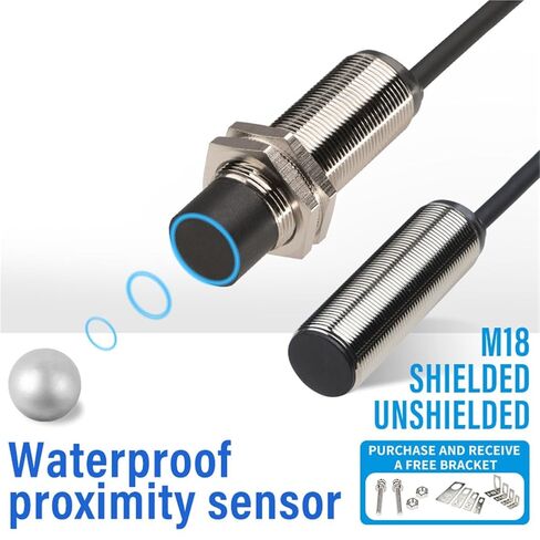 M18 Thread Long Distance Inductive Proximity Switch, NPN/PNP Normally Open Closed Metal Sensor, 1pc(E2ZE-M18KS05W-P2) in Saudi Arabia
