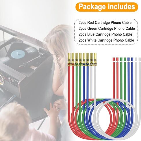 Cartridge Phono Cable,Pure Copper Head, 28AWG Leads Header Wires 39cm/15.35in Turntable Record Player Audio Wire,for Turntable Phono Headshell Accessories in Saudi Arabia