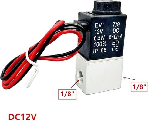 Solenoid Valve Normally Closed 1/4 1/8 Inch DC 12V 24V AC 110V 220V 2 Way Direct-acting Valves 1Pcs(12V_NORMALLY CLOSED) in Saudi Arabia