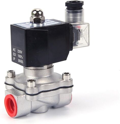 2/2 Normally Closed 12v Electric Solenoid Valve 24V 230V 24 1/2 3/4 Stainless Steel DIN Coil High Temperature 1Pcs(NPT_220VAC) in Saudi Arabia