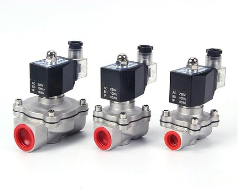 2/2 Normally Closed 12v Electric Solenoid Valve 24V 230V 24 1/2 3/4 Stainless Steel DIN Coil High Temperature 1Pcs(NPT_220VAC) in Saudi Arabia