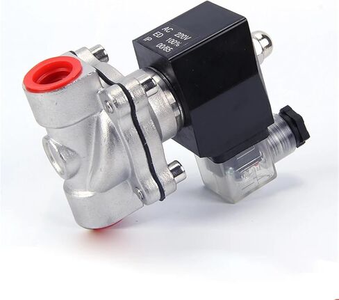 2/2 Normally Closed 12v Electric Solenoid Valve 24V 230V 24 1/2 3/4 Stainless Steel DIN Coil High Temperature 1Pcs(NPT_220VAC) in Saudi Arabia