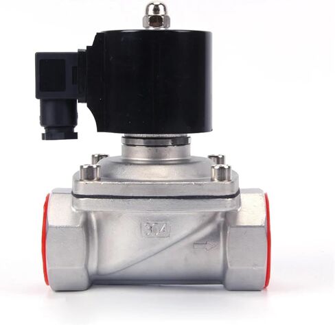 2/2 Normally Closed 12v Electric Solenoid Valve 24V 230V 24 1/2 3/4 Stainless Steel DIN Coil High Temperature 1Pcs(NPT_220VAC) in Saudi Arabia