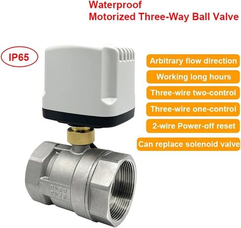 1/2 3/4 1 2 Inch Motorized Ball Valve Stainless Steel DN15 DN20 DN25 DN50 Electric Valves AC/DC 220V 24V 12V 1Pcs(2",12VDC_CR02) in Saudi Arabia