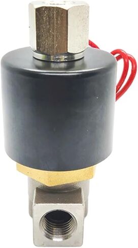 1/4 بوصة مفتوحة عادة الفولاذ المقاوم للصدأ 2 طريقة الملف اللولبي صمام AC220V DC12V 1 قطعة (12VDC) in Saudi Arabia