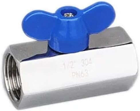 Stainless Steel 2 Way Mini Female Thread Ball Valve 63 Bar 1/8 1/4 3/8 1/2 3/4 Inch 1Pcs(1/8") in Saudi Arabia