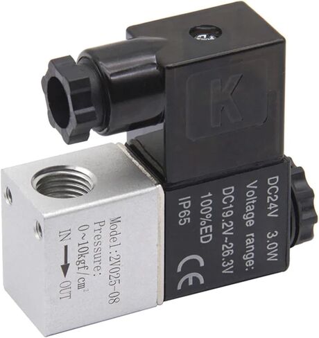 2V025-08 Normally Closed/Opened 12V 24V 220V 1/4 Inch 2 Way Position Air Solenoid Valve Pneumatic Control 1Pcs(2V025-08,DC24V_NORMALLY CLOSED) in Saudi Arabia