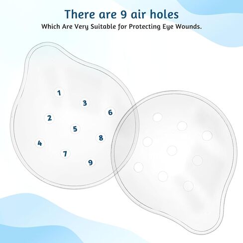 Eye Shield After Cataract Surgery, 2 Pcs 9-Hole Plastic Eye Patches Clear Eyes Patch with Breathing Hole After Surgery Eyes Protection Supplies for Sleeping Patient Adults in Saudi Arabia