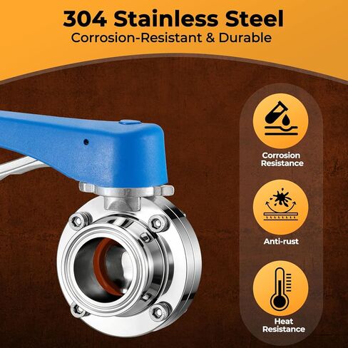 1.5 Inch Butterfly Valve Sanitary Stainless Steel 304 with Pull Handle Tri Clamp Butterfly Valve in Saudi Arabia