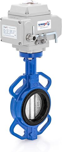 UNOX Butterfly Valve DN65 (2 1/2") 24V DC Electric Actuator Wafer Type Iron Disc EPDM Seat GGG40.3 Body for Water & Air | Industrial Butterfly Valves in Saudi Arabia