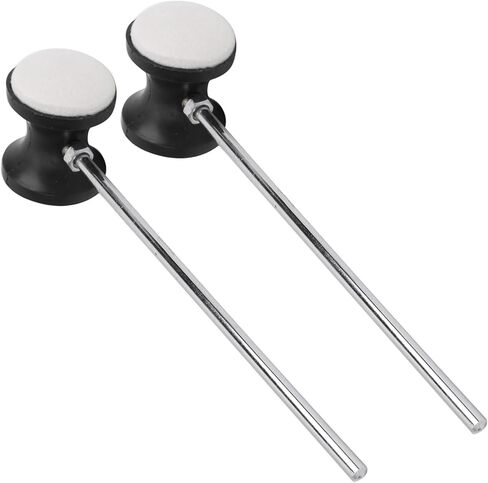 2PCS Bass Drum Pedal Beater Drum Pedal Beater Mallet, Stainless Steel Bass Mallet with Felt Head Hammer for Kick in Saudi Arabia