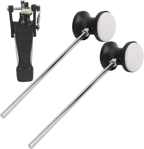 2PCS Bass Drum Pedal Beater Drum Pedal Beater Mallet, Stainless Steel Bass Mallet with Felt Head Hammer for Kick in Saudi Arabia