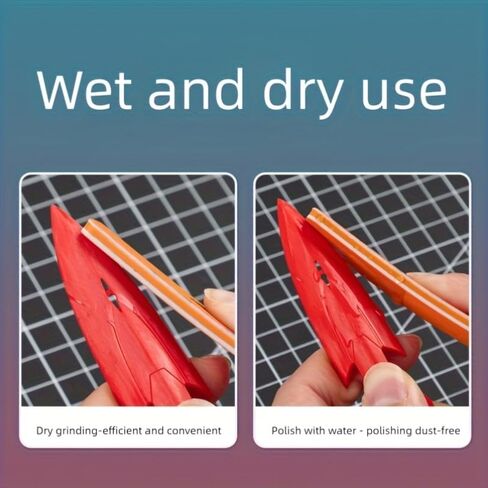 6PCS Sanding Stick Set with #400/#600/#800/#1000/#1200/#1500 Semi-Rigid Sandpaper Sticks, Wet/Dry Use, 4mm Thickness in Saudi Arabia