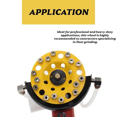 Diamond Grinding Cup Wheel for Hard Concrete Floor, Epoxy Coating Removal, 15 Aggressive Honeycomb Dots Segments, 4.5 Inch 7/8" Arbor, 30/40 Grit in Saudi Arabia