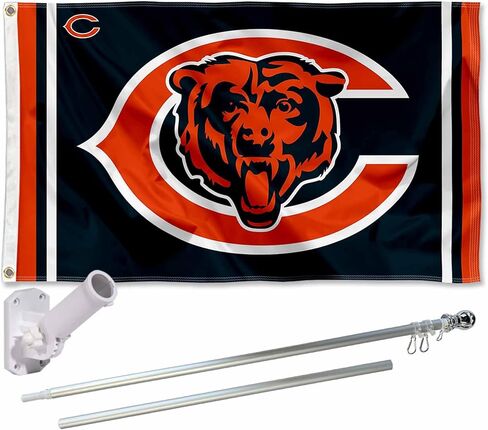 Bears Dual Logo Flag Pole and Bracket Kit in Saudi Arabia