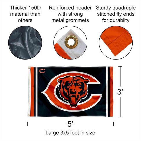Bears Dual Logo Flag Pole and Bracket Kit in Saudi Arabia
