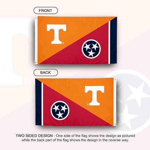 Desert Cactus University of Tennessee 100% Polyester Indoor Outdoor 3x5 feet Banner UT Knoxville Volunteers Vols (Flag E) in Saudi Arabia