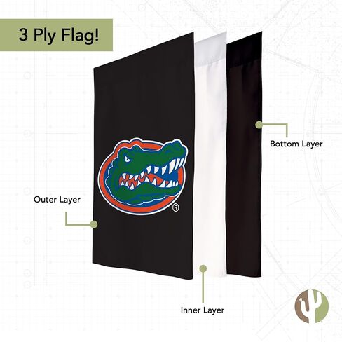 Desert Cactus University of Florida UF Garden Flag – 19 x 12 Inch Florida Gators Banner, for Outdoor Display and Events (Design F) in Saudi Arabia