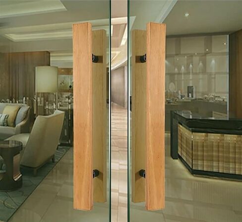 Heavy-Duty Commercial Door Pull Handles Solid Wood Door Handle Double-Sided Glass Door Handle Sliding Barn Door Armrest Door Pulls Back to Back H-Shaped Door Handle/Hole Distance 250Mm in Saudi Arabia