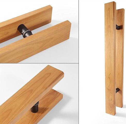 Heavy-Duty Commercial Door Pull Handles Solid Wood Door Handle Double-Sided Glass Door Handle Sliding Barn Door Armrest Door Pulls Back to Back H-Shaped Door Handle/Hole Distance 250Mm in Saudi Arabia