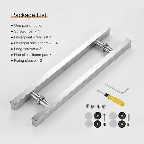 Commercial Office Door Pull Handles, Long Push Pull Door Handle for Barn Door/Glass Door, Rectangle Door Handle for Metal Door/Wooden Door(Color:Black,Size:120cm(47 1/4") 90cm) in Saudi Arabia