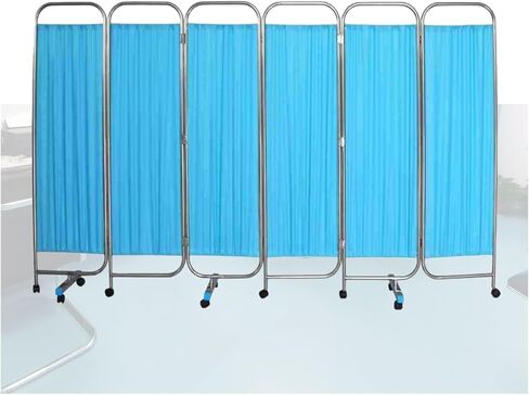 فواصل غرفة 3/4/5/6، مقسم شاشة داخلي محمول مع عجلات قابلة للقفل، شاشة خصوصية قابلة للطي، مناسبة لمنزل التمريض في المستشفى (3 شرائح) in Kuwait