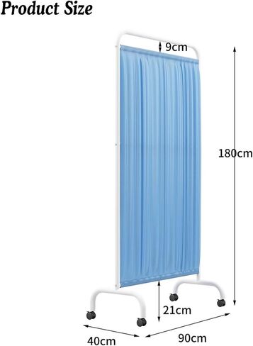 1/2/3/4/5 Room Dividers,Wall Divider Screen Panels,Indoor Portable Partition with Universal Wheel,Suitable for Clinic Ward Examination Easy to Install(Color 3,5 Slices) in Kuwait