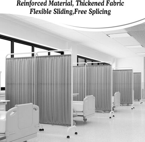 1/2/3/4/5 Room Dividers,Wall Divider Screen Panels,Indoor Portable Partition with Universal Wheel,Suitable for Clinic Ward Examination Easy to Install(Color 3,5 Slices) in Kuwait