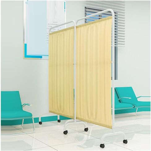 Room Dividers,1/2/3/4/5 Mobile Privacy Screen Room Divider,Folding Privacy Screen with Stable Metal Frame,Suitable for Clinic Ward Easy to Install(Color 2,3 Slices) in Saudi Arabia
