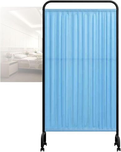 Room Dividers,Folding Privacy Screen with Stable Metal Frame,1/2/3/4/5 Mobile Privacy Screen Room Divider,Suitable for Clinic Ward Strong and Stable(Color 4,3 Slices) in Saudi Arabia